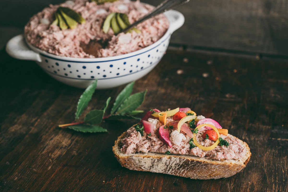 Pork and duck rillettes with sage