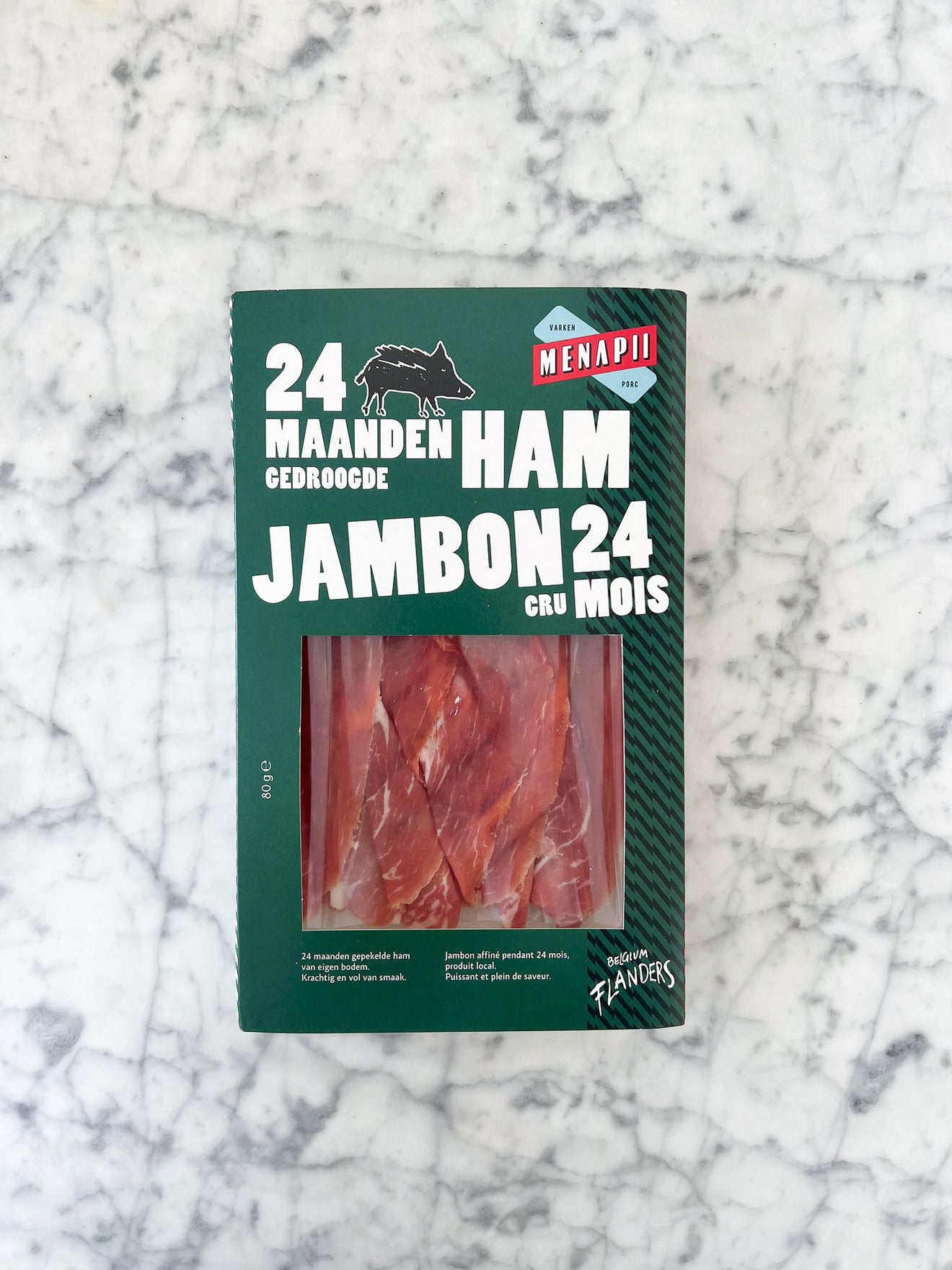 24 maanden gedroogde ham Menapii