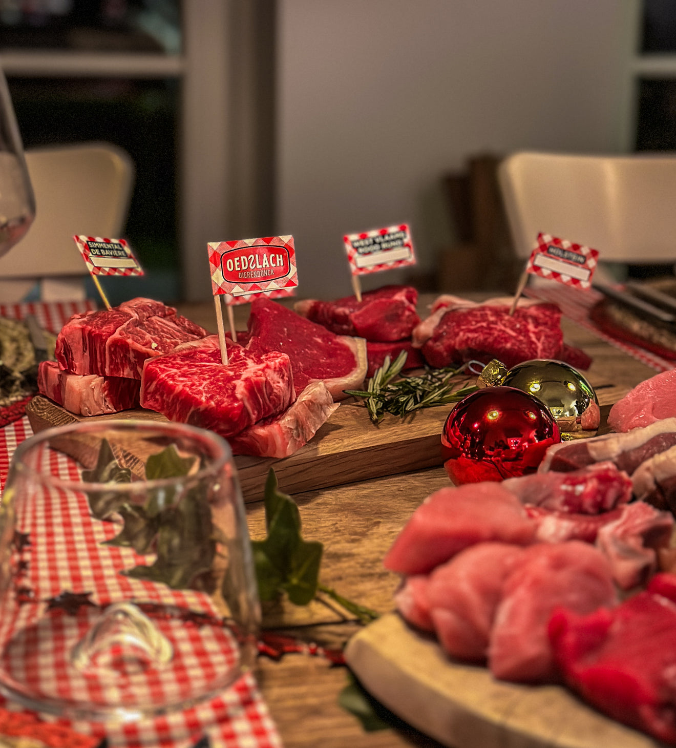 Pierrade van gerijpt vlees