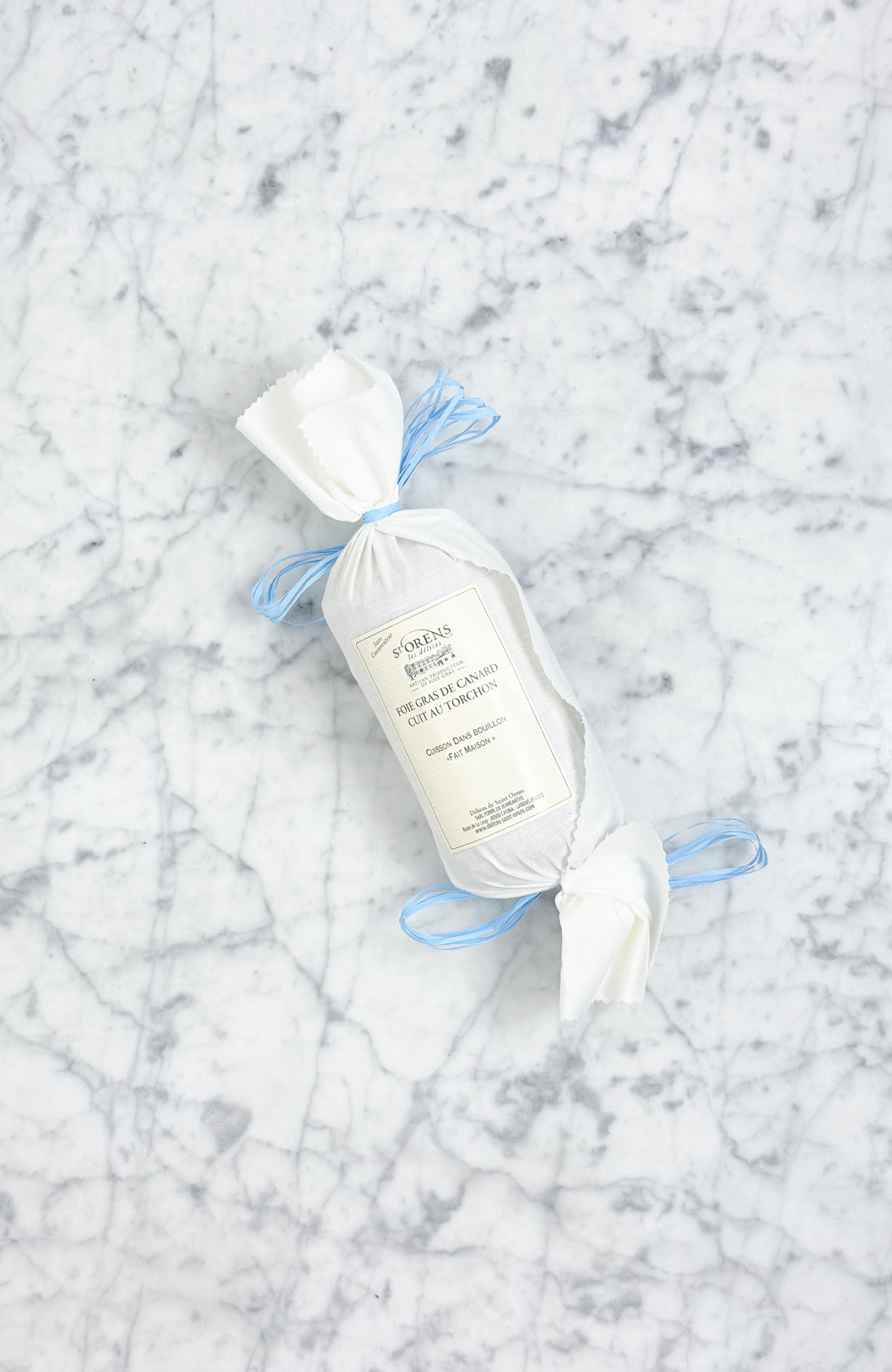 Volledige eendenlever, gegaard in doek