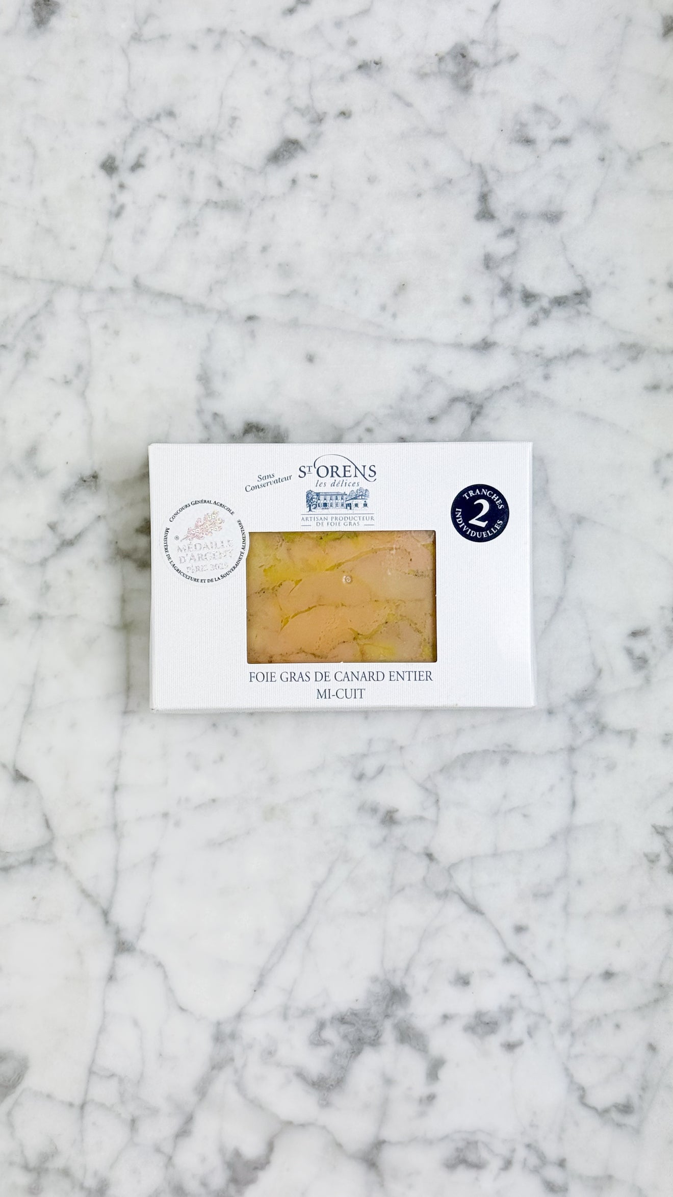 Foie gras de canard entier mi-cuit 2 snedes